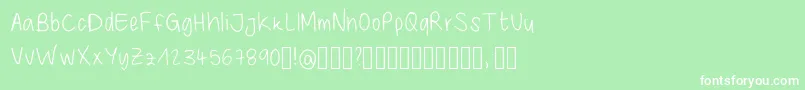 GiulysHandwriting Regular Font – White Fonts on Green Background
