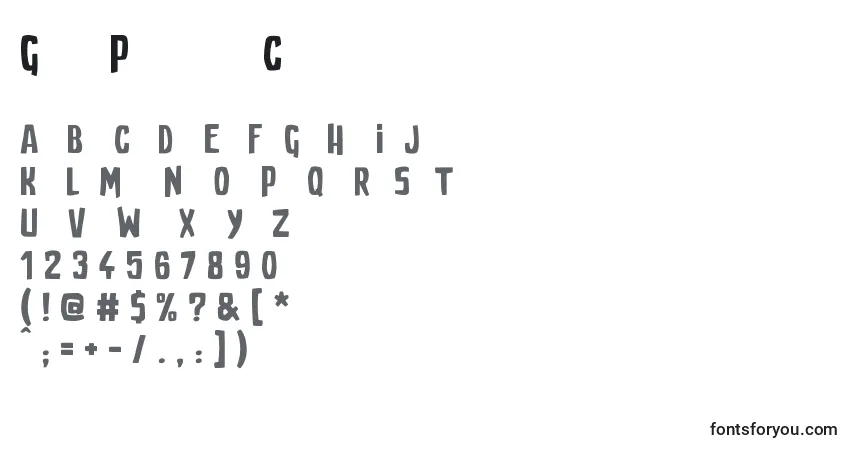 Czcionka Give Peace a Chance – alfabet, cyfry, specjalne znaki
