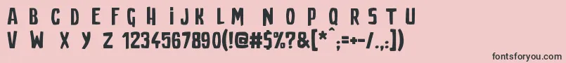 Give Peace a Chance Font – Black Fonts on Pink Background