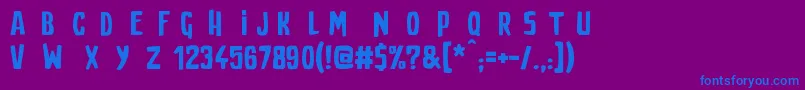 Give Peace a Chance Font – Blue Fonts on Purple Background