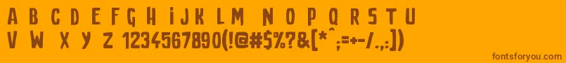 Give Peace a Chance Font – Brown Fonts on Orange Background