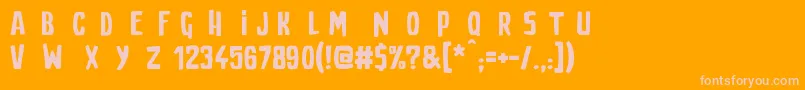 Give Peace a Chance Font – Pink Fonts on Orange Background