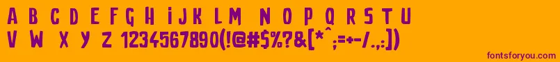 Give Peace a Chance Font – Purple Fonts on Orange Background