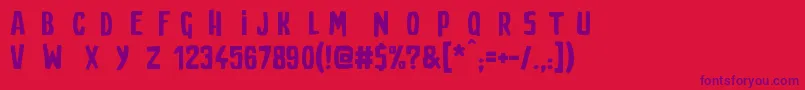 Give Peace a Chance Font – Purple Fonts on Red Background