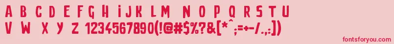 Give Peace a Chance Font – Red Fonts on Pink Background