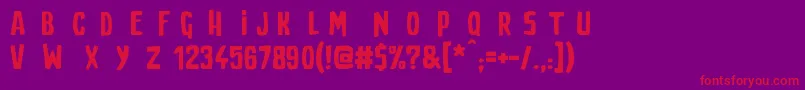 Give Peace a Chance Font – Red Fonts on Purple Background