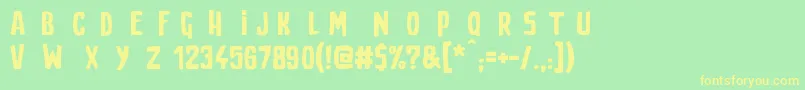 Give Peace a Chance Font – Yellow Fonts on Green Background