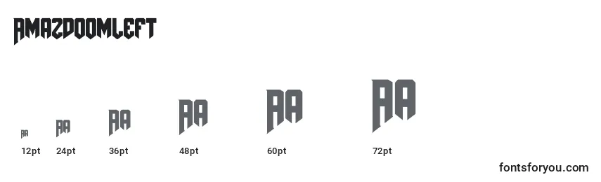 sizes of amazdoomleft font, amazdoomleft sizes