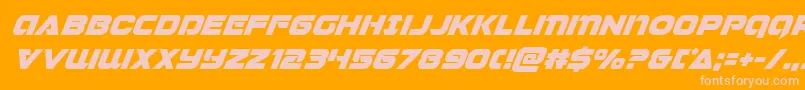 Jeebrasuperital Font – Pink Fonts on Orange Background