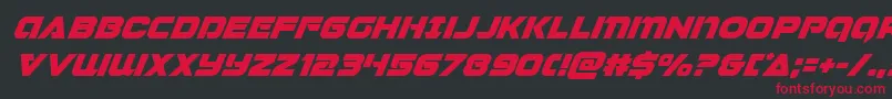 Jeebrasuperital Font – Red Fonts on Black Background