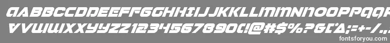 フォントJeebrasuperital – 灰色の背景に白い文字