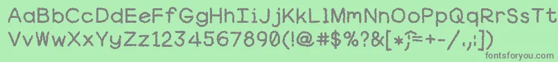 フォントRobgraves – 緑の背景に灰色の文字