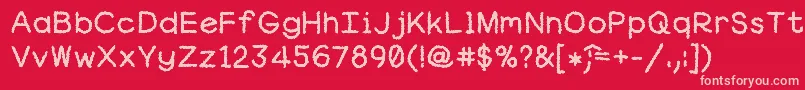 Robgraves Font – Pink Fonts on Red Background