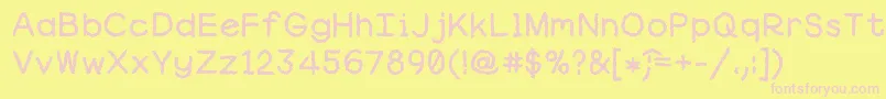 Robgraves Font – Pink Fonts on Yellow Background