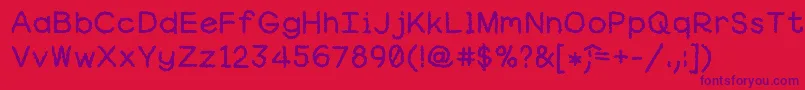 Robgraves Font – Purple Fonts on Red Background