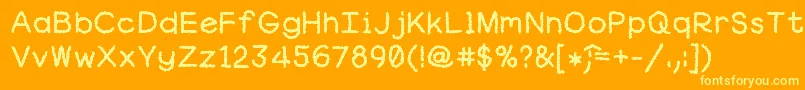 Шрифт Robgraves – жёлтые шрифты на оранжевом фоне
