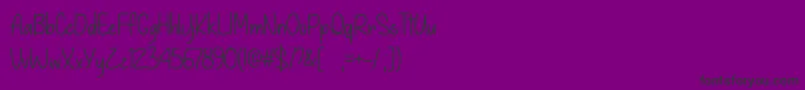 Give You What You Like  -Schriftart – Schwarze Schriften auf violettem Hintergrund