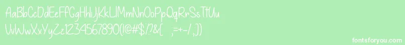 Give You What You Like   Font – White Fonts on Green Background