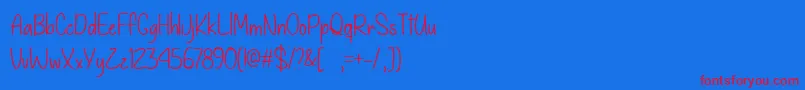 fuente Give You What You Like   – Fuentes Rojas Sobre Fondo Azul