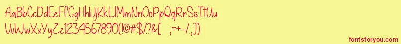 Give You What You Like   Font – Red Fonts on Yellow Background