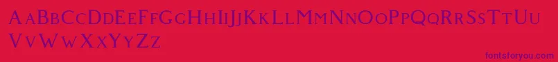 Giveny Font – Purple Fonts on Red Background