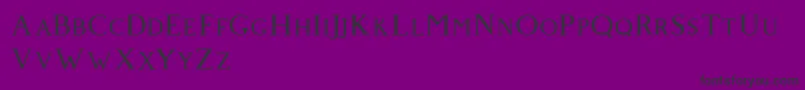 Fonte Giveny – fontes pretas em um fundo violeta