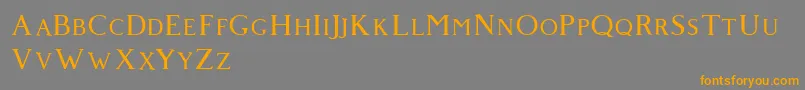 Giveny Font – Orange Fonts on Gray Background