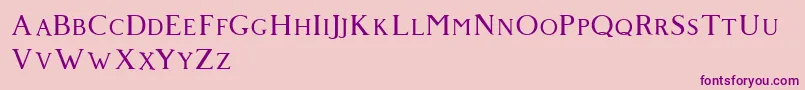 Giveny Font – Purple Fonts on Pink Background