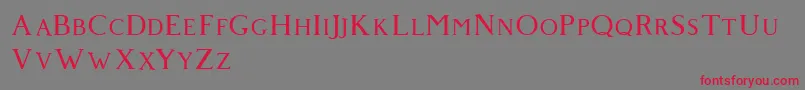Giveny Font – Red Fonts on Gray Background
