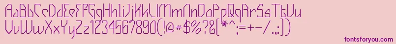 GIZMO    Font – Purple Fonts on Pink Background