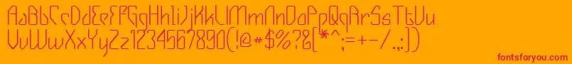 GIZMO    Font – Red Fonts on Orange Background