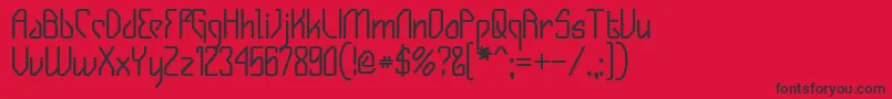 Police GIZMOB   – polices noires sur fond rouge