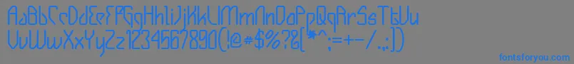 GIZMOB  -Schriftart – Blaue Schriften auf grauem Hintergrund