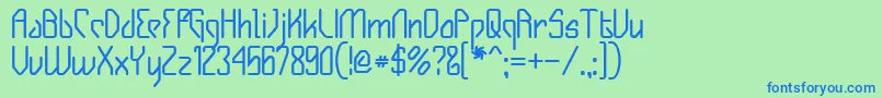 fuente GIZMOB   – Fuentes Azules Sobre Fondo Verde