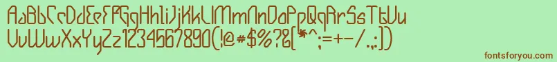 GIZMOB   Font – Brown Fonts on Green Background