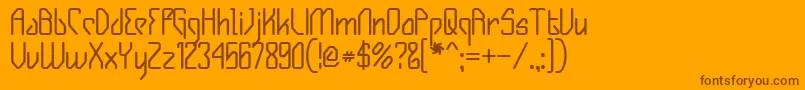 GIZMOB   Font – Brown Fonts on Orange Background