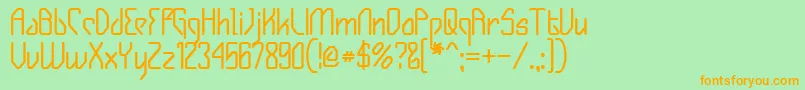 GIZMOB   Font – Orange Fonts on Green Background