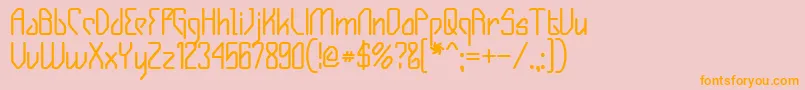 GIZMOB   Font – Orange Fonts on Pink Background