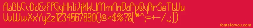 GIZMOB   Font – Orange Fonts on Red Background