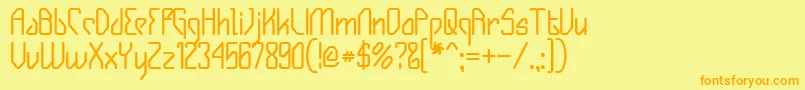 GIZMOB   Font – Orange Fonts on Yellow Background
