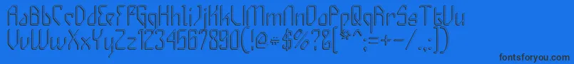 GIZMOS   Font – Black Fonts on Blue Background