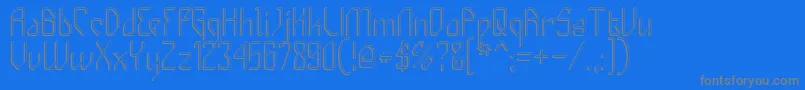 フォントGIZMOS   – 青い背景に灰色の文字