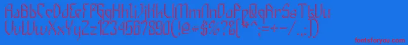 GIZMOS   Font – Red Fonts on Blue Background