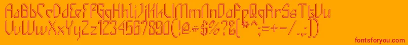 GIZMOS   Font – Red Fonts on Orange Background