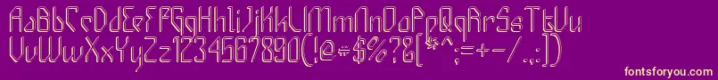 GIZMOS   Font – Yellow Fonts on Purple Background