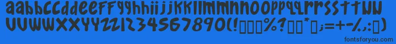 gkreib   Font – Black Fonts on Blue Background