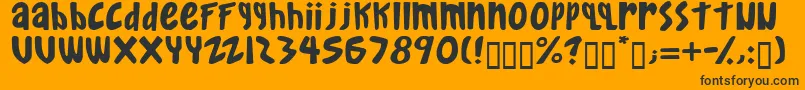 gkreib  -Schriftart – Schwarze Schriften auf orangefarbenem Hintergrund