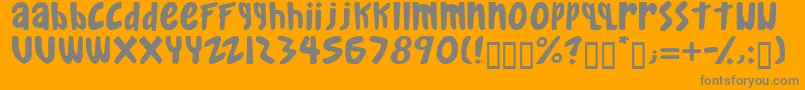 gkreib  -Schriftart – Graue Schriften auf orangefarbenem Hintergrund