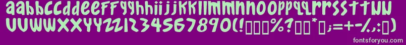 gkreib   Font – Green Fonts on Purple Background