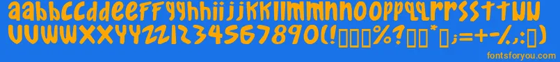 gkreib   Font – Orange Fonts on Blue Background